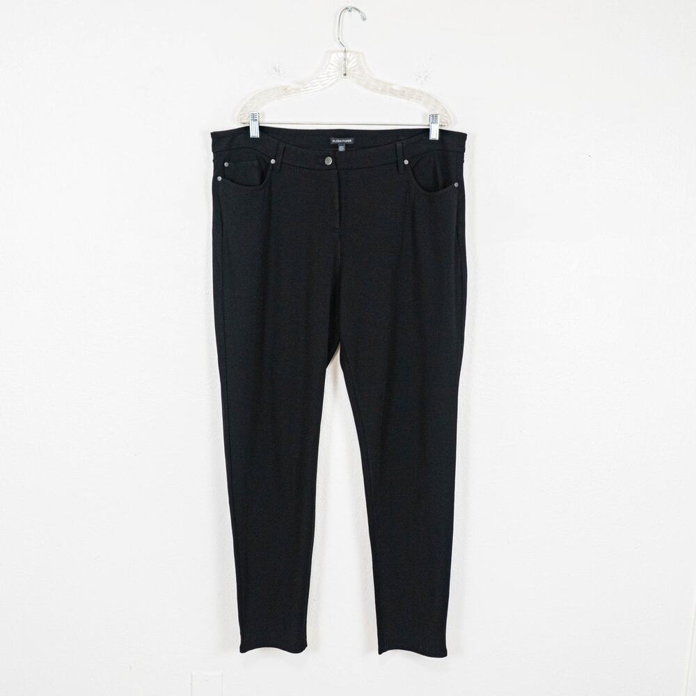 Eileen Fisher Women's Ponte Black Skinny Jean size 18 NWT
